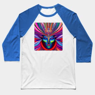 New World Gods (28) - Mesoamerican Inspired Psychedelic Art Baseball T-Shirt